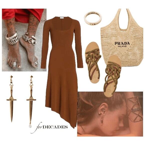 A.L.C. Harvey Rib-Knit Maxi Asymmetrical Hem Dress - Picture 11 of 14